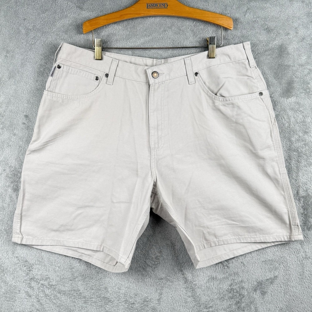 Carhartt Womens 18 Beige Canvas Utility Carpenter Work Shorts WB190 PUT NWT